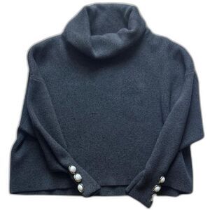 ZARA Knit Pearl Button Turtleneck Sweater - Size S